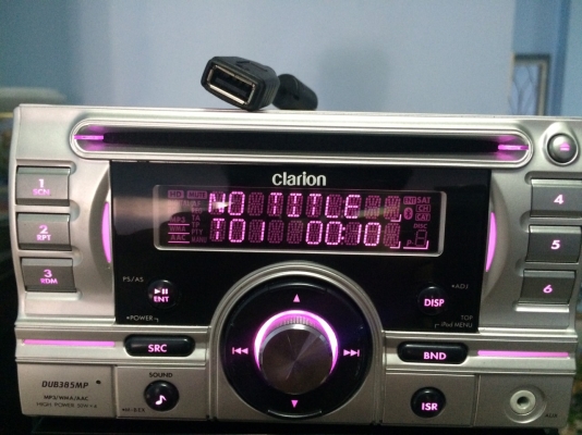 Clarion DUB385MP USB IPOD MP3 CD AUX ปรีเอ้า2ชุด 728ตัวแปรสีไฟเครื่องเล่น สภาพสวย มือ2 ญี่ปุ่น