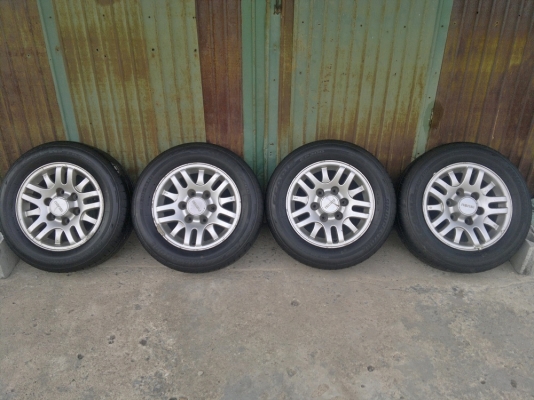 ล้อแม็ก6รู+ยางบริสโตนลงพื้นปี15 ยางใหม่มาก98\% ดอกยางเต็ม ล้อแม็ก6รู+ยางบริสโตนลงพื้นปี15 ยางใหม่มาก98\% ดอกยางเต็ม