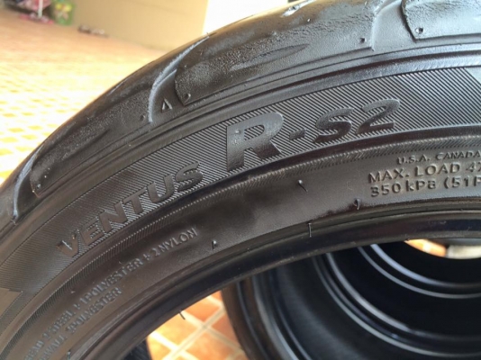 #ยางซิ่ง_กึงซอฟหนึบๆ195/50/15 ปี12 hankook R-s2 (ชุด4เส้น) ขาย 5,700.฿*ดอกเยอะ เต็มสวย ไม่มีกินข้าง