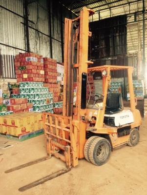 ขายรถยก TOYOTA เสาสูง 5 เมตร งากระดกได้ เครื่องดี รถสวย สภาพพร้อมใช้งาน