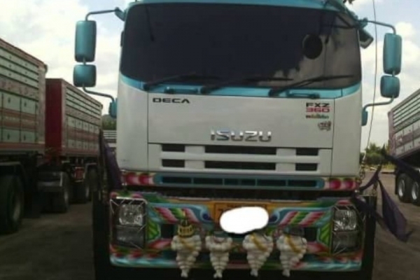 ขาย ISUZU 360 พ่วงแม่ลูก กระบะเหล็กดั๊มดิน รถปี 53 ปลายปี