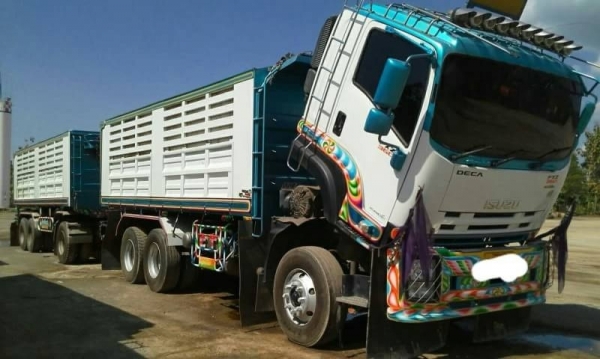 ขาย ISUZU 360 พ่วงแม่ลูก กระบะเหล็กดั๊มดิน รถปี 53 ปลายปี