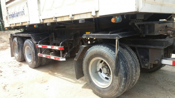 ขายรถบรรทุก 22 ล้อพ่วงแม่ลูกดัมพ์ HINO MEGA 380 แรงม้าปี 2554 ลูกพ่วงสามมิตร 3 เพลา ราคา 2500000