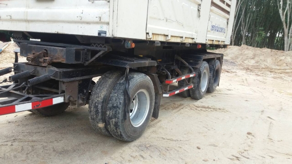 ขายรถบรรทุก 22 ล้อพ่วงแม่ลูกดัมพ์ HINO MEGA 380 แรงม้าปี 2554 ลูกพ่วงสามมิตร 3 เพลา ราคา 2500000