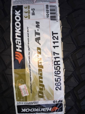 ขายยางใหม่ HANKOOK ดอก AT. 265/65/17 ปลายปี14 ราคาสุดคุ้ม