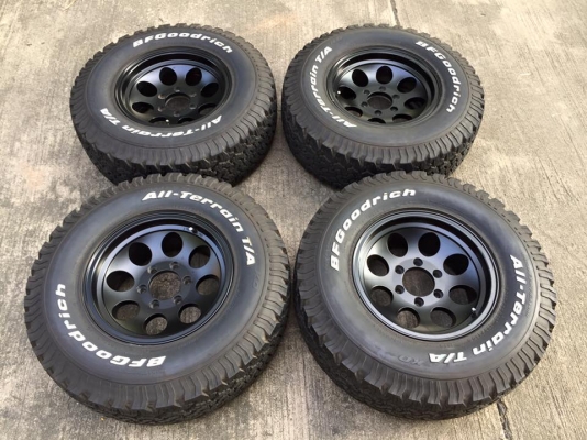 ขายยาง BF ALL 265x75x16 สภาพใหม่มาก พร้อมล้อลายMickey Thompson 16x8 off 0