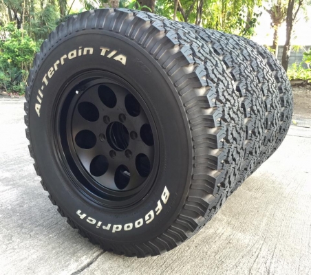 ขายยาง BF ALL 265x75x16 สภาพใหม่มาก พร้อมล้อลายMickey Thompson 16x8 off 0