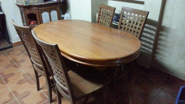 ชุดโต๊ะไม้ โต๊ะอาหาร 4 ที่นั่ง