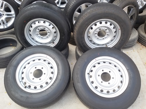 ขายล้อกะทะ15 6รู ยาง 195R15  4 ล้อ4000