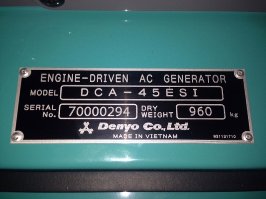 เครื่องปั่นไฟใหม่ Denyo DCA-45ESI (45kva) Made in Vietnam สนใจโทร. 080-6565422 (หนิง)