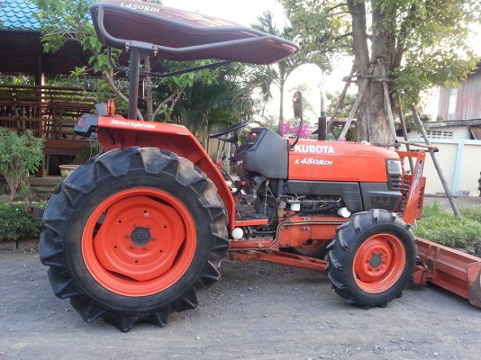 คูโบต้า L4508 ดีไอ 2 เพลาพร้อมใบมีดดันหน้าตราช้าง เล่มทะเบียนพร้อม