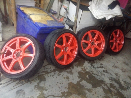 แม็กสีส้มจ๊าบๆ ขอบ 17 ขนาด 4 รู 100 และ 114 พร้อมใช้ 6900 บาท แม็กสีส้มจ๊าบๆ ขอบ 17 ขนาด 4 รู 100 และ 114 พร้อมใช้ 6900 บาท