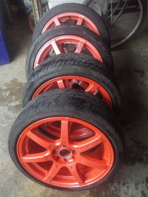 แม็กสีส้มจ๊าบๆ ขอบ 17 ขนาด 4 รู 100 และ 114 พร้อมใช้ 6900 บาท แม็กสีส้มจ๊าบๆ ขอบ 17 ขนาด 4 รู 100 และ 114 พร้อมใช้ 6900 บาท