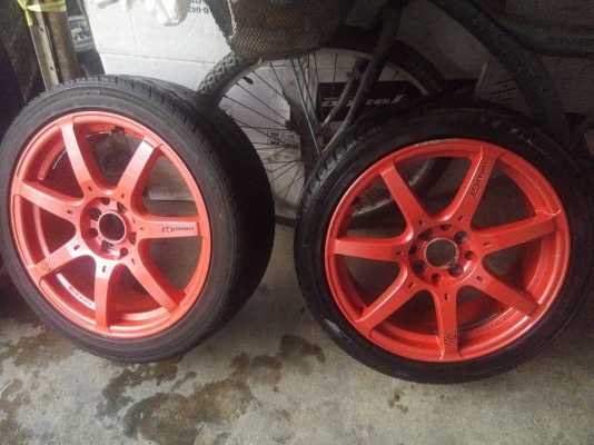 แม็กสีส้มจ๊าบๆ ขอบ 17 ขนาด 4 รู 100 และ 114 พร้อมใช้ 6900 บาท แม็กสีส้มจ๊าบๆ ขอบ 17 ขนาด 4 รู 100 และ 114 พร้อมใช้ 6900 บาท