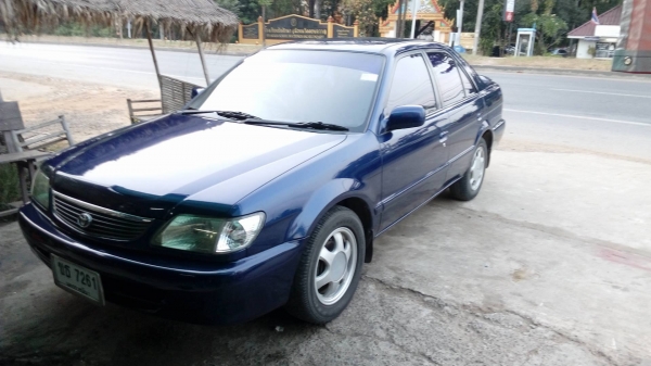 ขายด่วนToyota soluna สีน้ำเงิน หยดน้ำ ปี2000