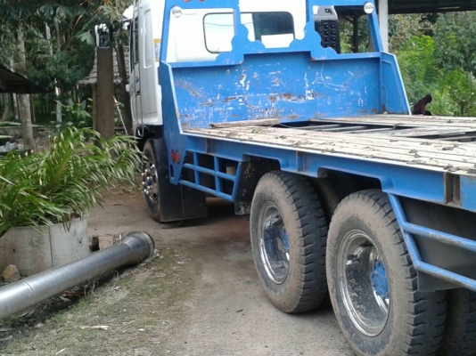 ขายรถบรรทุก 10 ล้อเทรลเลอร์ HINO MEGA 260 แรงม้าปี 2548 มีสะพานไฮดรอลิค ราคา 1500000