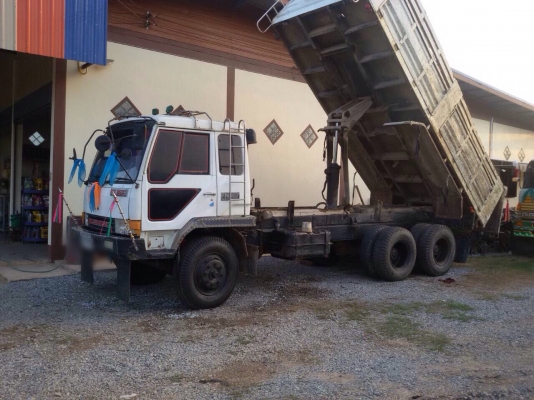 ขายรถบรรทุกสิบล้อดัมพ์ Mitsubishi MA เครื่อง 6D16-195 แรง ปี 44 ซีเรียล 22,xxx กระบะดัมพ์สามมิตร