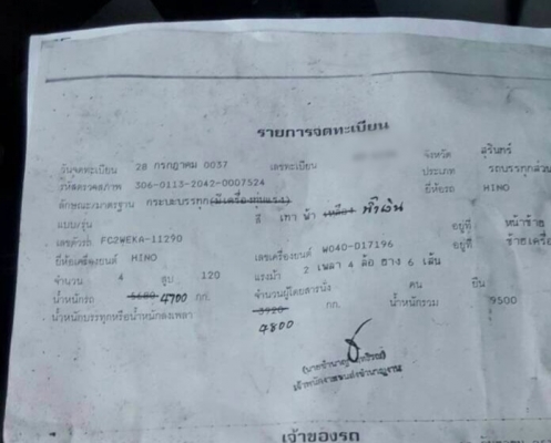 ขายรถบรรทุกหกล้อ Hino FC2WEKA ปี 37 เครื่อง wo4d-120 แรง กระบะไม่ดัมพ์ช่วงยาว 5.50 เมตร ทะเบียนพร้อม ขายรถบรรทุกหกล้อ Hino FC2WEKA ปี 37 เครื่อง wo4d-120 แรง กระบะไม่ดัมพ์ช่วงยาว 5.50 เมตร ทะเบียนพร้อม