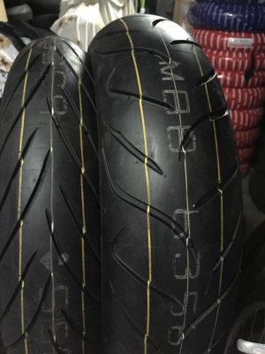 ยางใหม่ Dunlop D222 120/70/17-160/60/17 ปี 13-14