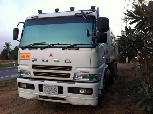 ขายรถสิบล้อ MITSUBISHI FUSO 380แรง พ่วงแม่ลูกดั้มสามมิตร ปี 55