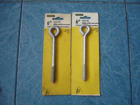 ชุด LAG EYE BOLT 8นิ้ว 6 นิ้ว พร้อมสายเคเบิ้ล STANLEY made in USA ชุด LAG EYE BOLT 8นิ้ว 6 นิ้ว พร้อมสายเคเบิ้ล STANLEY made in USA