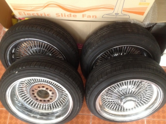 ล้อซี่ลวด อเมกาเเท้ขอบ14 สีเดิมญี่ปุ่นสภาพสวยๆเงาๆครับ