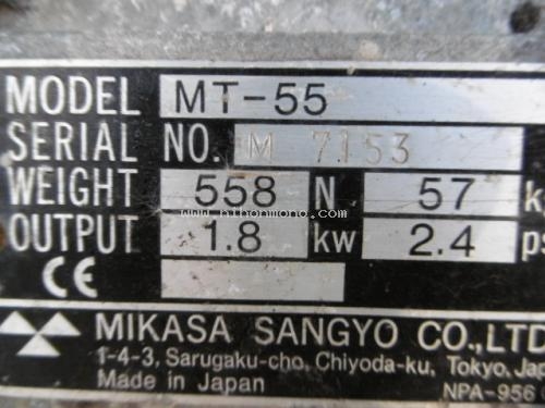 NEW!!!เครื่องตบดิน   MIKASA  MT-55 รหัสสินค้า : 80803420 Line ID: nihonmono  หรือเพิ่มเติมไดที่ www.nihonmono.com