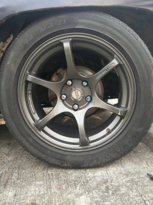 ขายล้อrgขอบ17 5รู114หน้า8หลัง9ราคาถูกๆพร้อมยางตามสภาพ