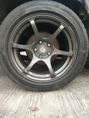 ขายล้อrgขอบ17 5รู114หน้า8หลัง9ราคาถูกๆพร้อมยางตามสภาพ