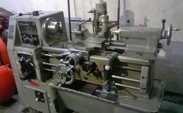 ขายถูกๆเครื่องกลึงมือสองจากญี่ปุ่น okuma - lk แน่นเปรี๊ย น่าใช้มากๆ นิ้ว-มิลพร้อม