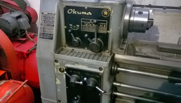 ขายถูกๆเครื่องกลึงมือสองจากญี่ปุ่น okuma - lk แน่นเปรี๊ย น่าใช้มากๆ นิ้ว-มิลพร้อม