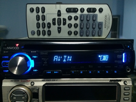 KENWOOD VDR-77 DVD USB IPOD MP3 CD AUX ปรีเอ้า2ชุด คุมกล่องCD พร้อมรีโมท มือ2 ญี่ปุ่น