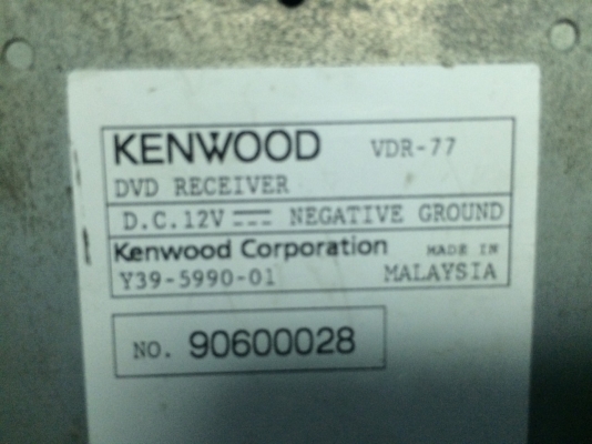 KENWOOD VDR-77 DVD USB IPOD MP3 CD AUX ปรีเอ้า2ชุด คุมกล่องCD พร้อมรีโมท มือ2 ญี่ปุ่น