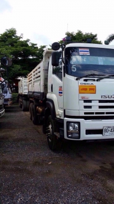 ขายรถพ่วง ISUZU เครื่อง 360 แรง ปี 53 ดัมพ์สามมิตรแม่ลูก ลูก 3 เพลาแท้ ยางใหม่ รถสวยพร้อมใช้งาน
