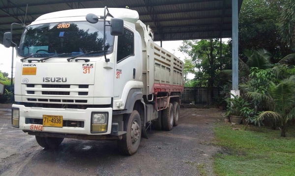 ขายรถพ่วง ISUZU เครื่อง 360 แรง ปี 56 สามมิตรแม่ลูก ลูก 2 เพลาแท้ ยางใหม่ รถสวยพร้อมใช้งาน