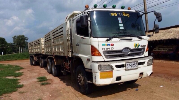 ขายรถพ่วงดัมพ์ Hino 500 เครื่อง 344 ปี 53 กระบะดัมพ์แม่ลูกอู่ ส.สมบัติ ลูก 3 เพลา ทะเบียนพร้อม