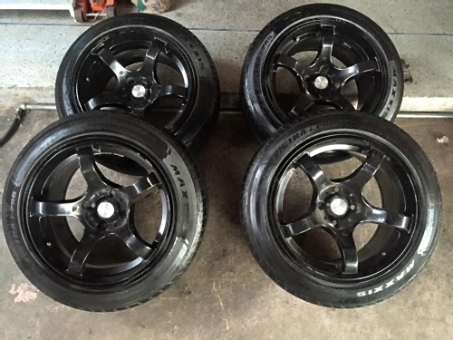 ล้อมือสอง Prodrive ขอบ15 กว้าง8 4รู100 พร้อมยาง