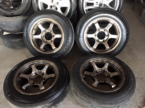 ล้อมือสอง TE37 ขอบ16 6รู139 พร้อมยาง 205/60R16