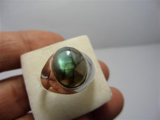 แหวนเงิน 925 พลอยลาบราดอไรต์แท้