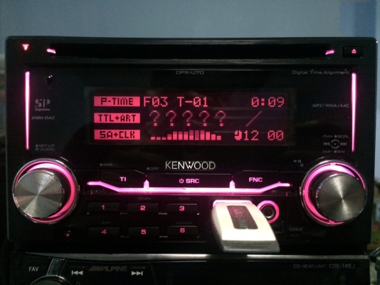 KENWOOD DPX-U70 24Bit DAC USB IPOD MP3 CD AUX ปรีเอ้า2ชุด เปลื่ยนไฟได้ทุกมุมจุดไฟ แยกสี ตัดสีได้ กราฟฟิก ลูกเล่นเยอะ คุมกล่องCD มือ2 ญี่ปุ่น