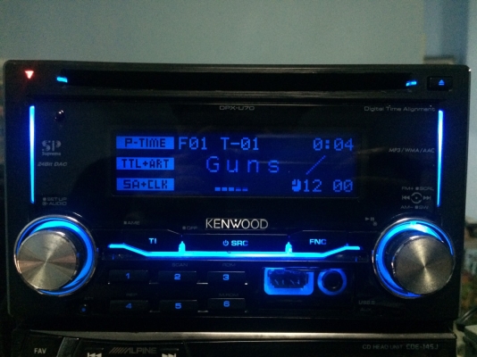 KENWOOD DPX-U70 24Bit DAC USB IPOD MP3 CD AUX ปรีเอ้า2ชุด เปลื่ยนไฟได้ทุกมุมจุดไฟ แยกสี ตัดสีได้ กราฟฟิก ลูกเล่นเยอะ คุมกล่องCD มือ2 ญี่ปุ่น