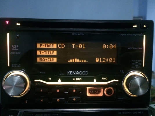 KENWOOD DPX-U70 24Bit DAC USB IPOD MP3 CD AUX ปรีเอ้า2ชุด เปลื่ยนไฟได้ทุกมุมจุดไฟ แยกสี ตัดสีได้ กราฟฟิก ลูกเล่นเยอะ คุมกล่องCD มือ2 ญี่ปุ่น