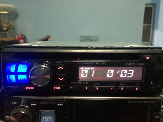 Alpine CDE-100J MP3 CD ไม่มีปรีเอ้า มีภาคขายในตัว มีAUX สภาพสวยมาก มือ2 ญี่ปุ่น