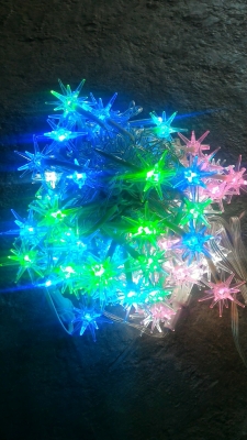 ชุดหลอดไฟประดับเทศกาลแบบ LED มีปลอกเป็นรูปดอก ไฟเปลี่้ยนสีและรูปแบบได้