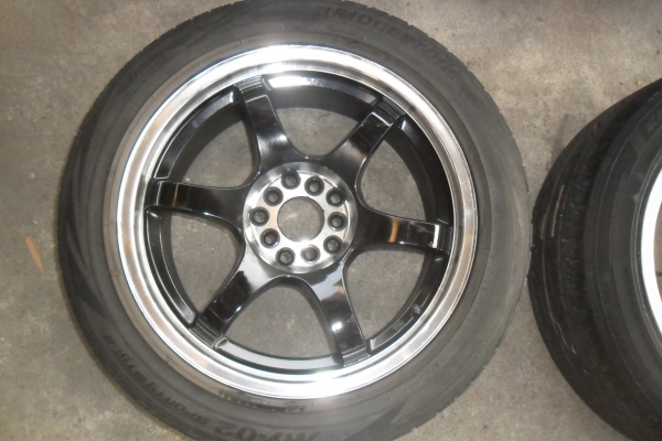 ล้อแม็ก17นิ้ว5รู100/114 พร้อมยาง สวยๆ 4 ล้อ ราคา 6900 บาท