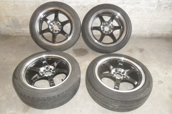 ล้อแม็ก17นิ้ว5รู100/114 พร้อมยาง สวยๆ 4 ล้อ ราคา 6900 บาท