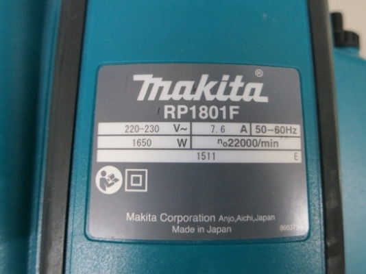 ลดราคา-เครื่องเซาะร่องไม้ Makita RP1801F 1,650w. ของแท้ ญี่ปุ่น สภาพใหม่