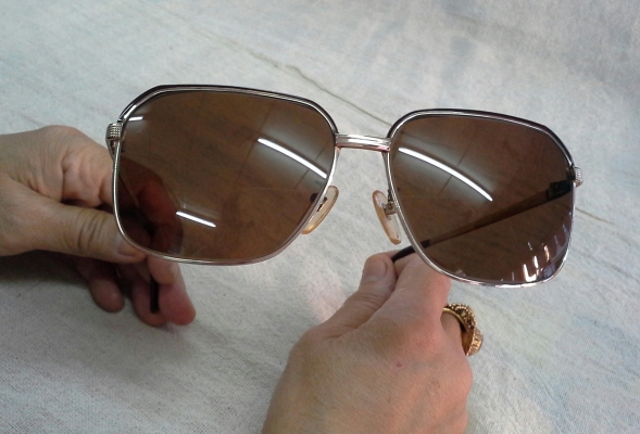 แว่นตาวินเทจโกลด์ฟิลด์ (ทองคำแท้ผสม) NAPOLEON EXCLUSIVE made in France 14KGF  บิ๊กไซซ์!