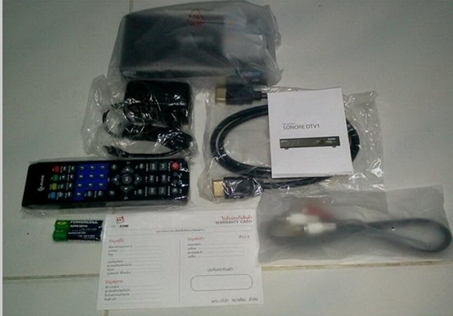 กล่องรับสัญญาณทีวีดิจิตอล ยี่ห้อ Sonore ของใหม่อุปกรณ์ครบ ราคากล่องละ 650 บาท จัดส่งฟรี