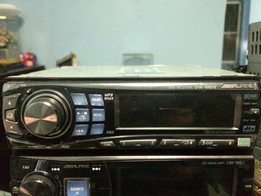 Alpine DVA-9861E 24BIT DVD-RW MP3-RW CD-RW FMคลื่นไทย ปรีเอ้า3ชุด Video out 1ชุด ช่องOptical 1ช่อง มือ2